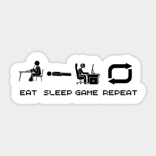 Eat, Sleep, Game, Repeat LIGHT Sticker